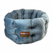 ClevaHome Deep Nest Cat Bed For Small Pets Up To 15lbs Steel Blue NEW