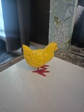 Vintage Plastic Toy Chicken Lays Eggs Celluloid 1950s Toy Hen Yellow NO eggs inc