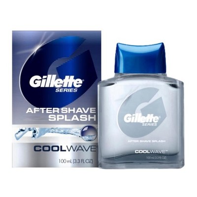 Gillette Cool Wave Aftershave Lotion for Men Series Formula 3.3 oz