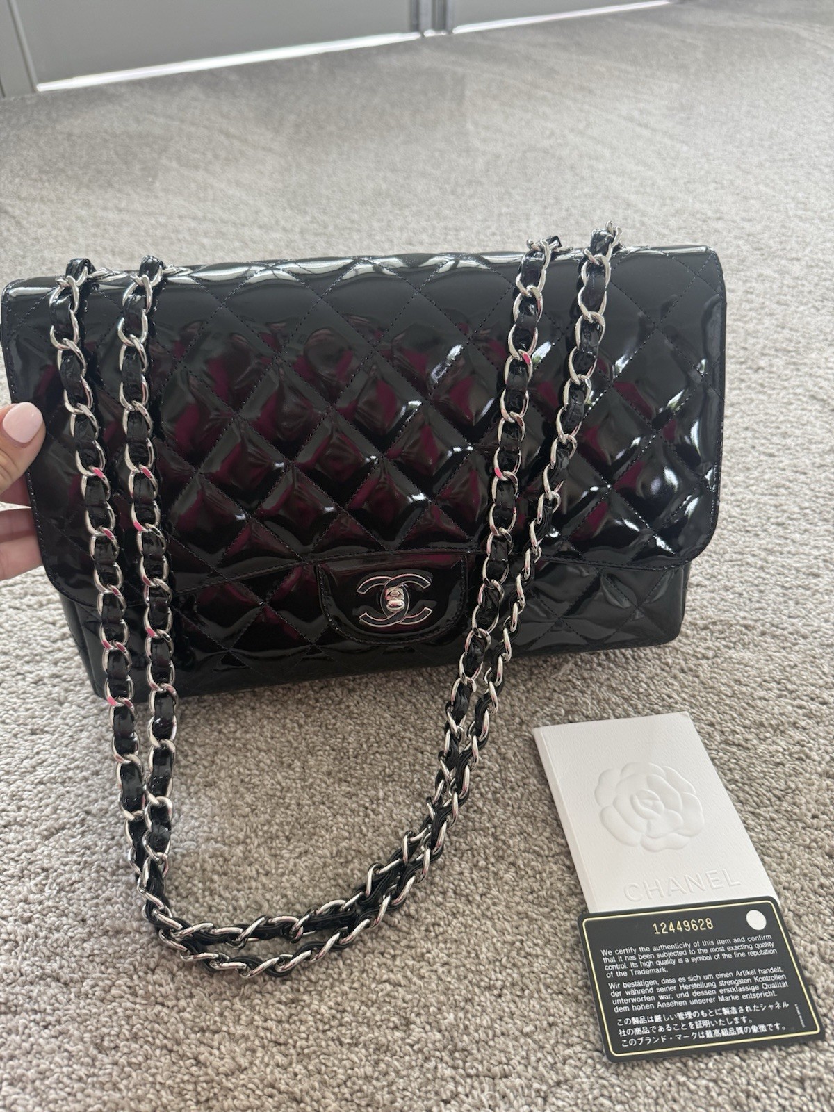 Chanel Patent leather Black Jumbo Single Flap Classic