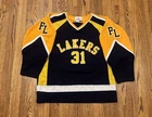 Prior Lake Lakers Vintage Game Worn Minnesota High School Hockey Jersey AK MSHSL