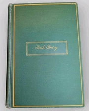 1910 Irish Poetry Book Emerald Green Gold Gilt Antique Hardcover Desk Decor