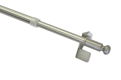 GARDINIA Klemmstange Press&Go Kugel Ø 8/10 mm Edelstahloptik