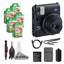 Fujifilm Instax Mini 99 Camera Black w/ 100 Mini Film Cleaning Kit