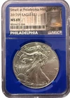 2017 (P) AMERICAN SILVER EAGLE NGC MS69 MINT BLUE CORE