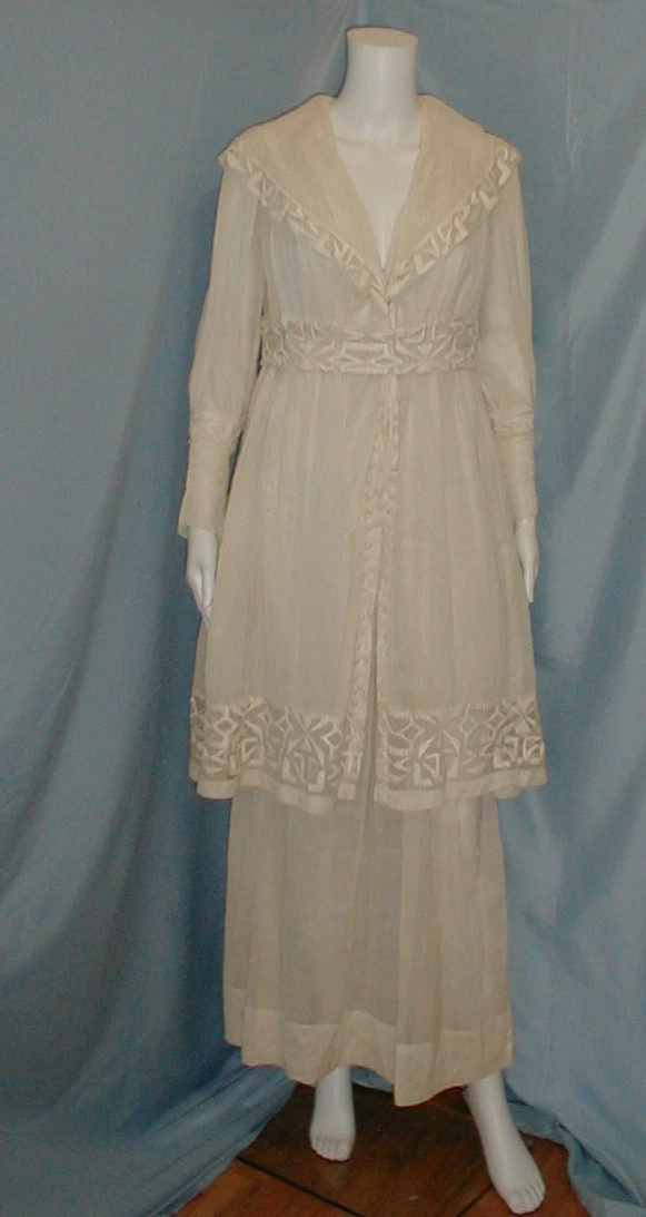 White 1910s Vintage Dresses for Women for sale