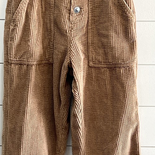 Aerie Kick Flare Thick Corduroy Wide Leg Jumpsuit Overalls Camel Tan WOMENS XS - Picture 3 of 19