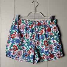 VINEYARD VINES FLORAL PRINT SHORTS ELASTIC WAIST LINED POCKET GIRLS LARGE 14