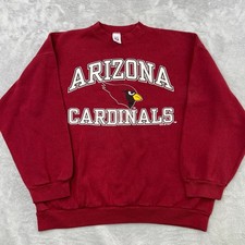 Logo 7 Arizona Cardinals 1994 Sweatshirt 2XL Red Mens Vintage NFL Crewneck Boxy