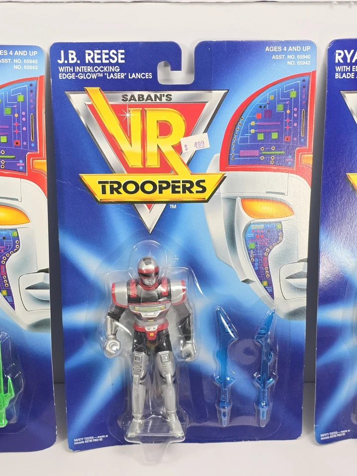 Juego de 6 figuras de acción VR Troopers 1994 Kenner Saban BNOC Ryan Steele J.B. Reese Foto 3 de 4