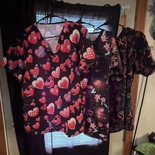 Scrub Tops A Lot of Three Size Large Scrub Tops