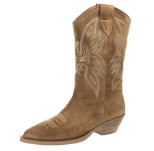 Alpe Stivali Texani In Pelle Marrone - Taglia 41 Scarpe Donna Stivali