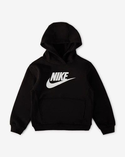 NWT Nike Kids' Little Sportswear Club Fleece Hoodie, 86L094-023, Black, Size 4 - Picture 2 of 3