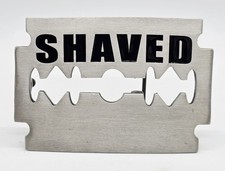 Shaved Razor Blade 2006 Fine Pewter Fashion Belt Buckle4809 Pc American Product