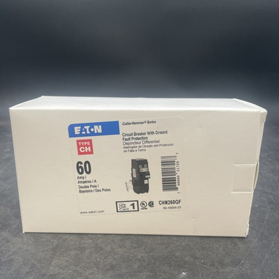 #ad Eaton CH CHN260GF 2 Pole 60 Amp 240V GFI GFCI Circuit Breaker NEW $179.99