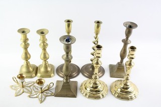 Vintage Brass Candlestick Holders Pairs Of Various Styles & Size 4998g