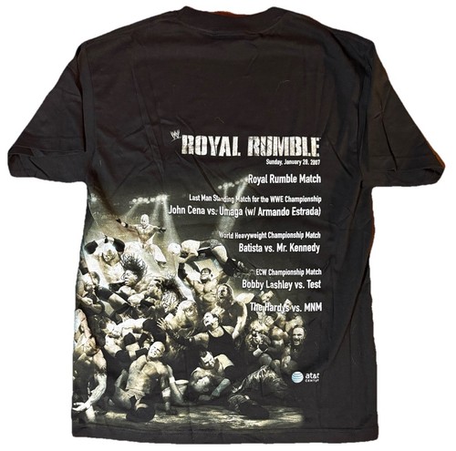 WWE Royal Rumble Event Shirt Double Sided Size M New VTG 2007 PPV NWOT - Picture 2 of 3