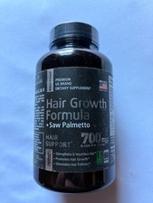 Raw Science Hair Growth Support Formula Saw Palmetto 700 mg 60 Capsules