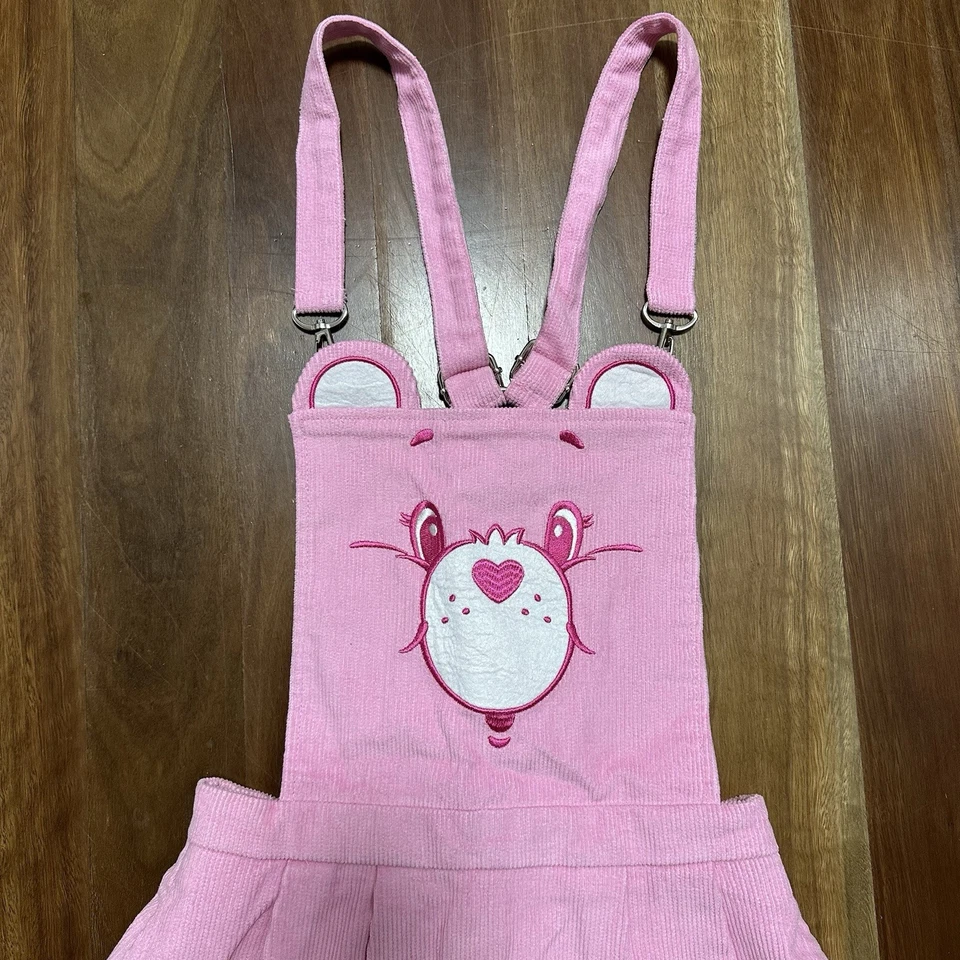 Dolls Kill X Care Bears Women Pink Overalls Dress Corduroy Size XS Pink Cosplay - image 4 of 4