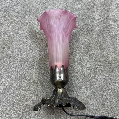 Meyda Tiffany Pink/Lavender Pond Lily Accent Table Lamp 8'' Tall