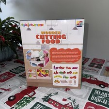 FUN LITTLE TOYS 35PCS Wooden Play Food for Kids Kitchen, Pretend Cu... Fast Ship