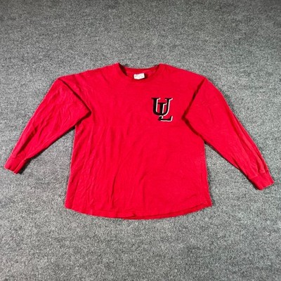 J. America UL Lafayette Ragin Cajuns Shirt Unisex Small Red Cotton College NCAA