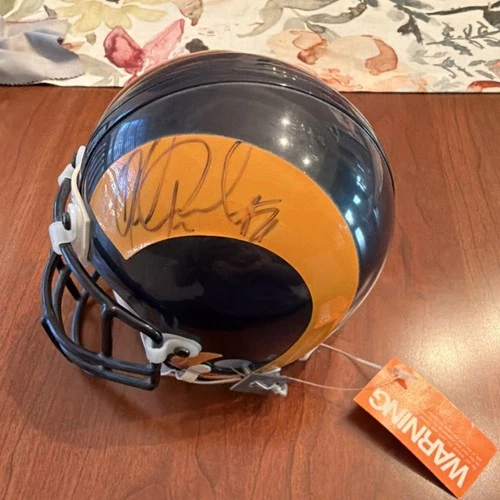 Riddell Saint Louis Rams Orlando Pace Original Signed Football Helmet Blue/Gold