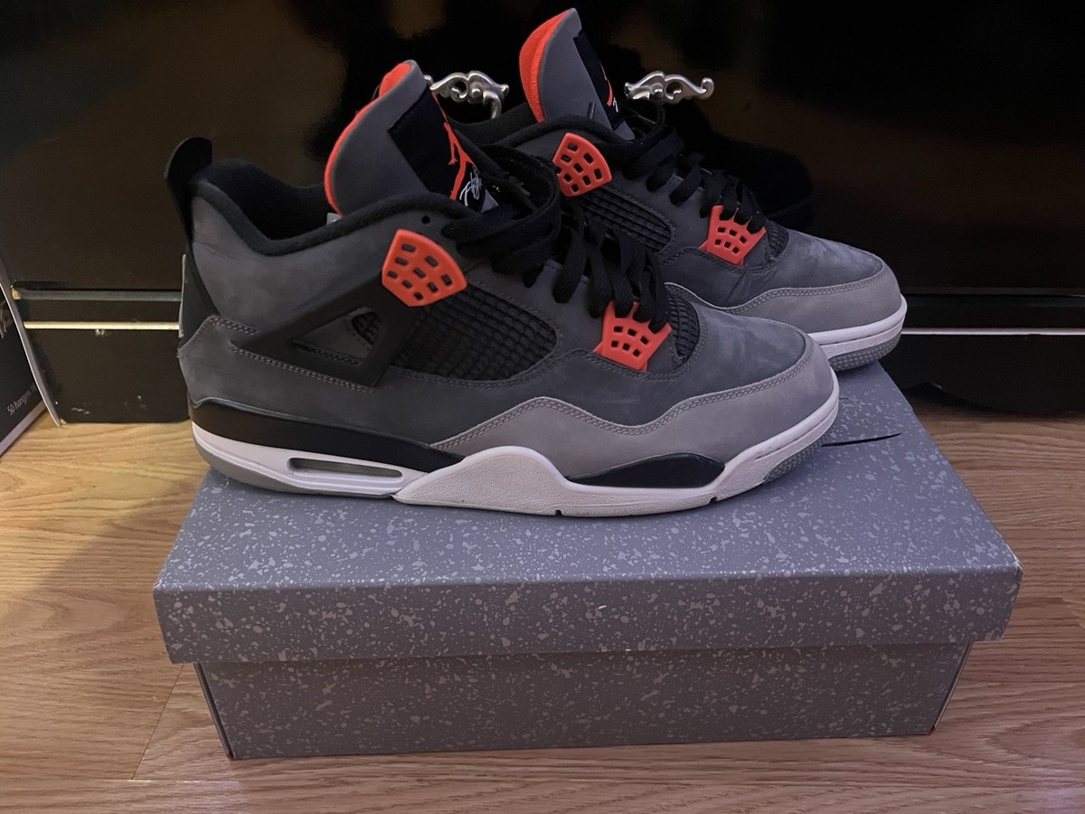 Jordan Air Jordan 4 Infrared 2022 Gray Black Red Nubuck Mid  display picture 3