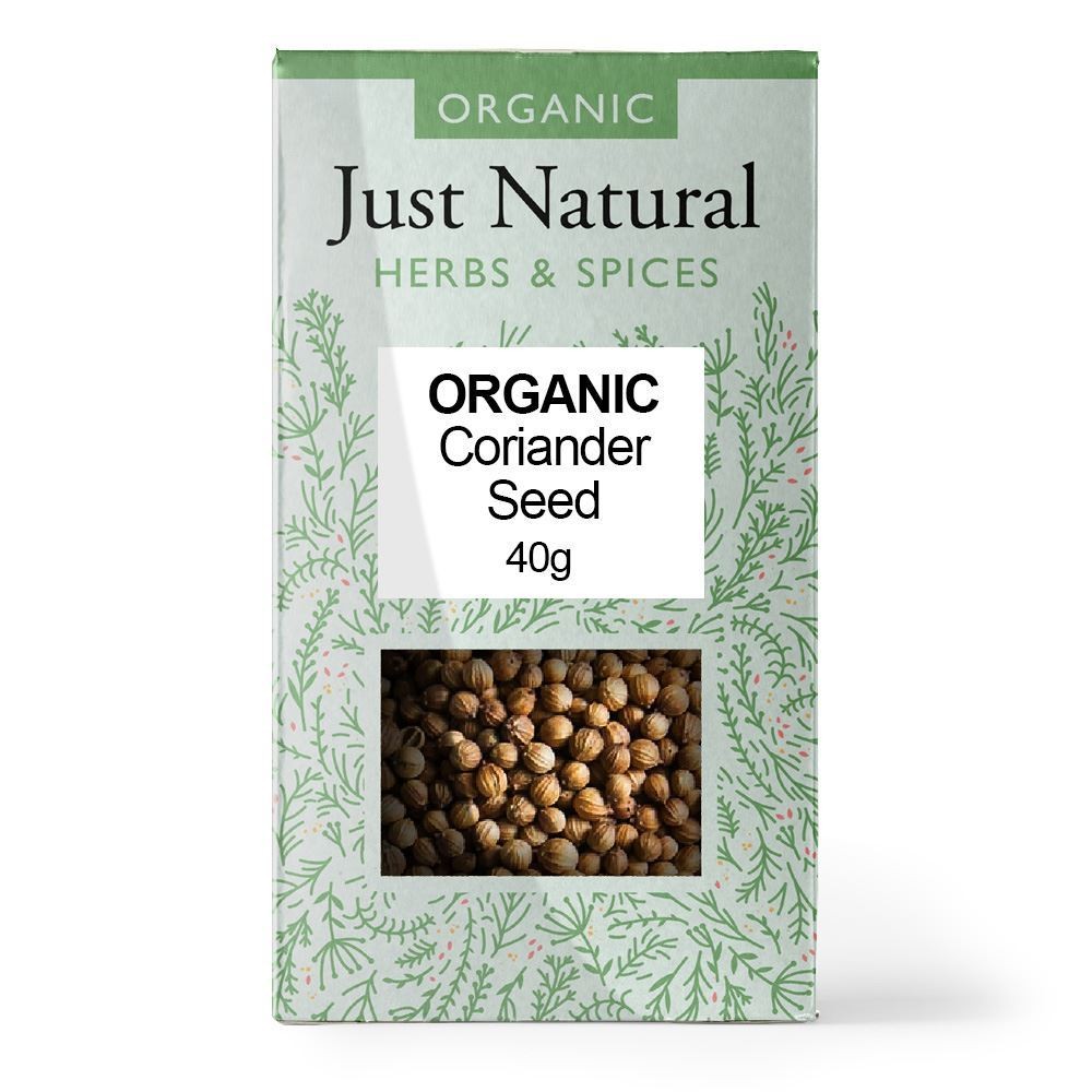 Just Natural Herbs Organic Coriander Seed (Box) 40g - 4 Pack