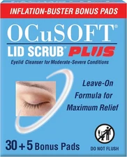 35 Pre-Moistened Eyelid Wipes Leave-On Cleansing Pads Plus