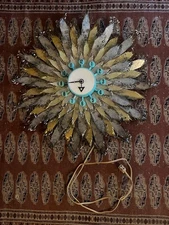 Working Spartus Mid Centur Metal MCM Atomic Metal Wall Clock