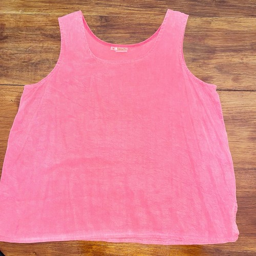 Tianello Tencel Tank Top Women’s Coral Salmon Pink Size Med