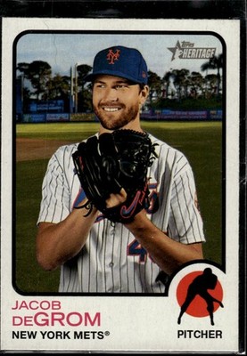 Jacob deGrom 2022 Topps Heritage New York Mets #250e