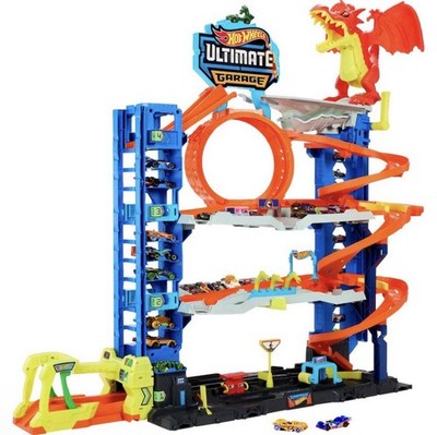 Hot Wheels City Ultimate Garage Playset with 2 Die-Cast Cars Storage for 50+ CAR
