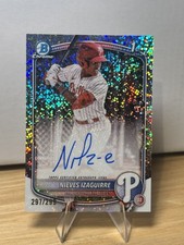 Nieves Izaguirre Bowman Chrome 2025 Speckle Refractor /299 Auto
