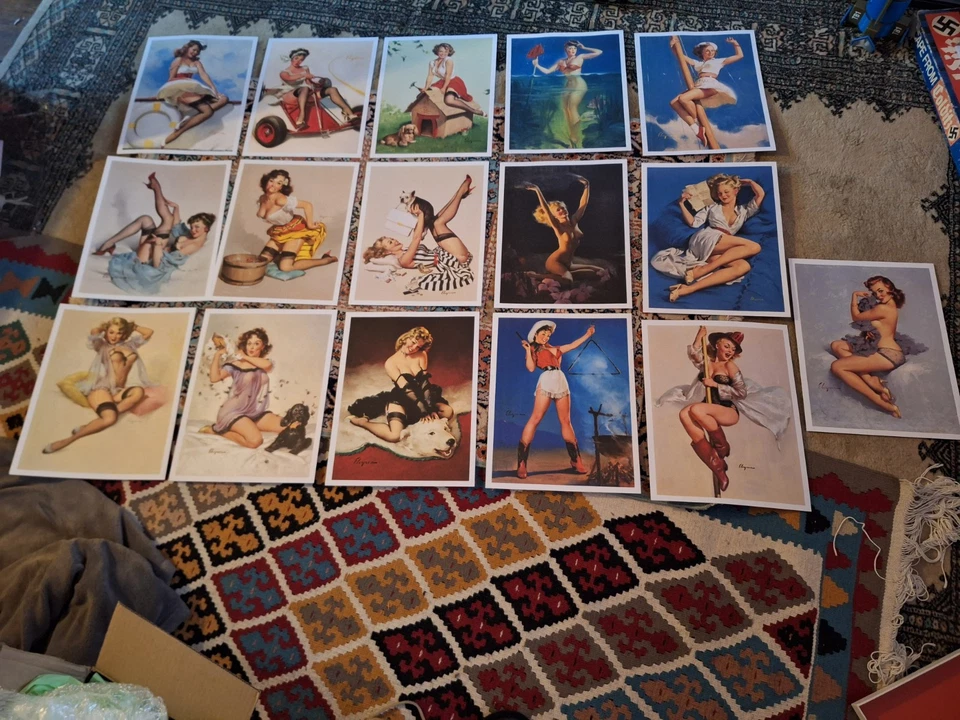 16 hermosas impresiones vintage de calidad Pinup Girl en caja sin usar de Gil Elvgren  Foto 3 de 4