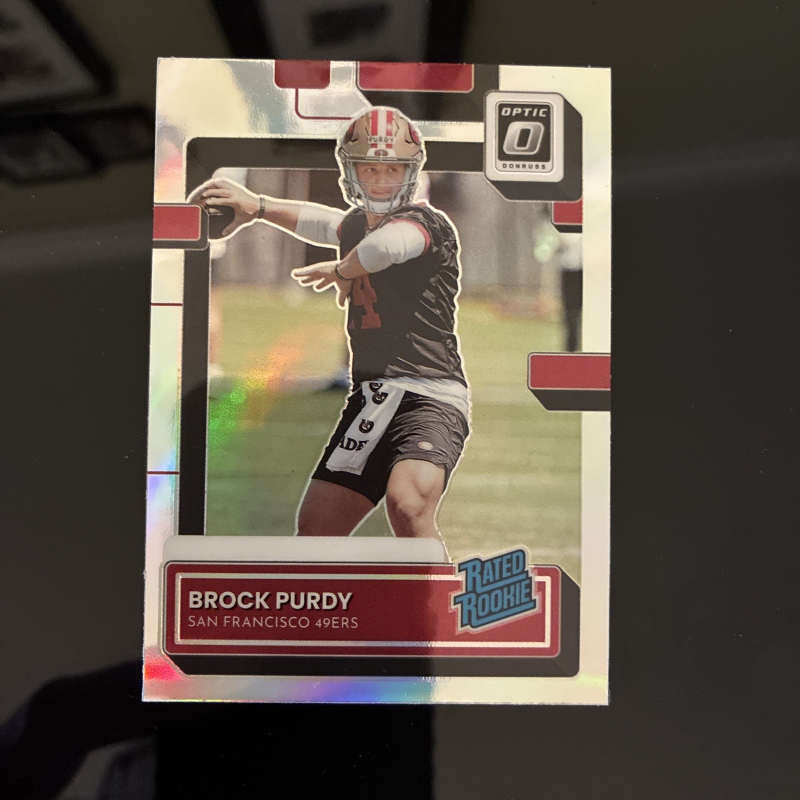 2022 Panini Donruss Rated Rookie Brock Purdy P-374 Optic Preview Holo (RC)