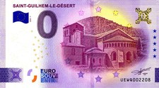 34 SAINT-GUILHEM-LE-DESERT Abbaye, 2026, OR, Billet Euro Souvenir