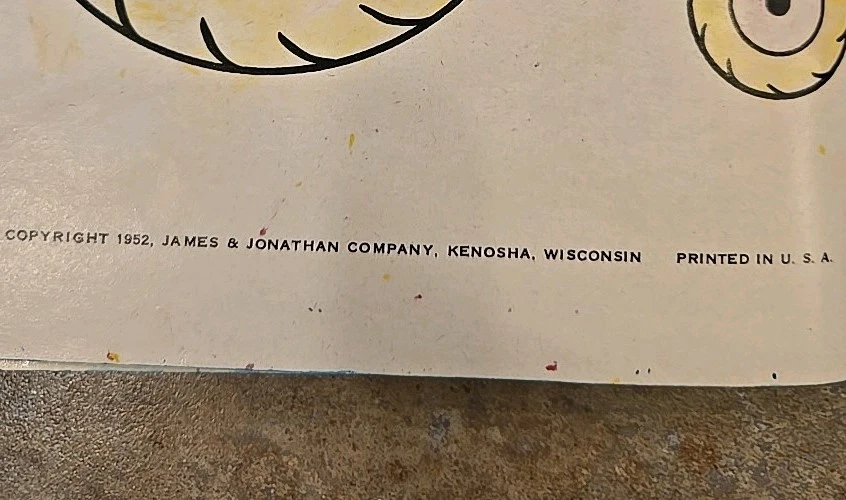 Rare Vintage Bonnie Book Happy Time Coloring Book 1952 Wipe Clean - Image 4 of 4