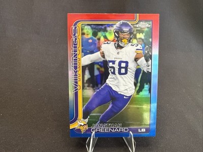 2025 Topps Chrome Football - Jonathan Greenard #197 Red White & Blue Refractor