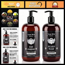 Hydrating Beard Wash Conditioner Set for Men, Ocean Scent, 17 oz 2 Pack