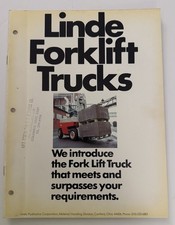 Vintage 1970's Linde Forklift Trucks Dealer Sales Brochure