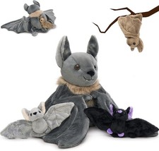 Realistic Bat Stuffed Animal, 32" Big Plush Bat with Babies Inside