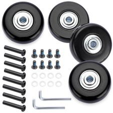 OwnMy 50mm x 18mm Luggage Wheels Replacements Set of 4 Mute Suitcase Replacem...