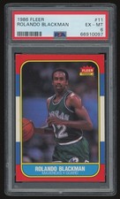 1986 Fleer #11 Rolando Blackman - PSA 6 EX-MT