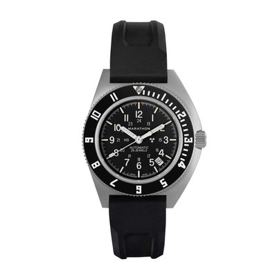 41MM STEEL NAVIGATOR W/ DATE AUTOMATIC (SSNAV-D AUTO) ON BLACK 3-PIECE RUBBER ST