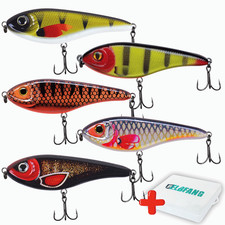  ELBFANG Jerkbait Hecht Köder Set / 90mm / 2...