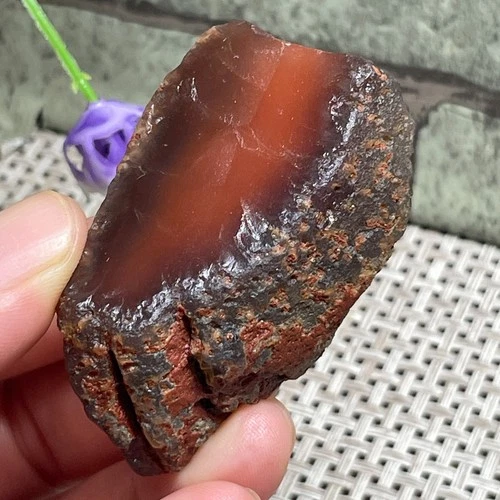 54g  Raw Carnelian Stone Rough Red Agate Gemstone Mineral Specimen