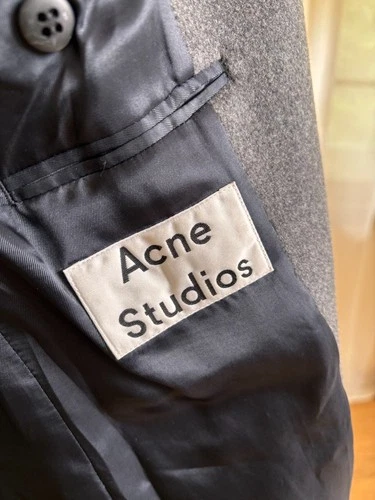 Acne Studios Gavin Melange Wool Gray Overcoat Men’s Sz 44 (XS) image 5