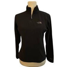 The North Face TKA Glacier Fleece Jacket, Small, Women's, Black, 1/4 Zip
